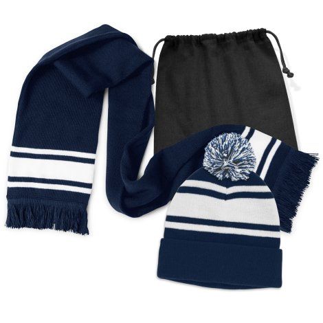 Commodore Scarf and Beanie with Pom Pom Set - 129251