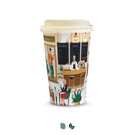 Compostable Paper Coffee Cup - 350ml - 129538