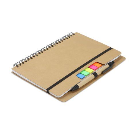 Kraft Notebook with Notes and Flags - 129579