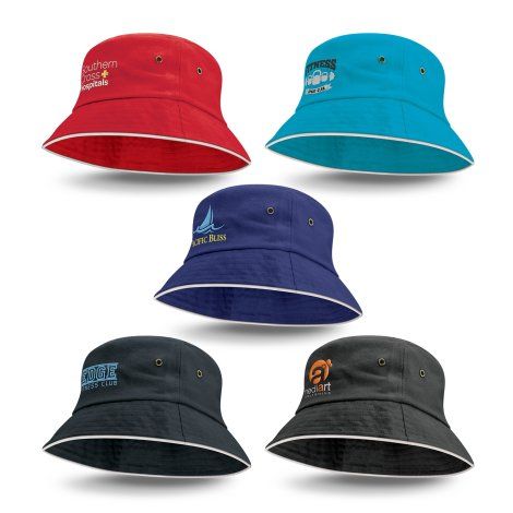 Bondi Bucket Hat - White Sandwich Trim - 115740