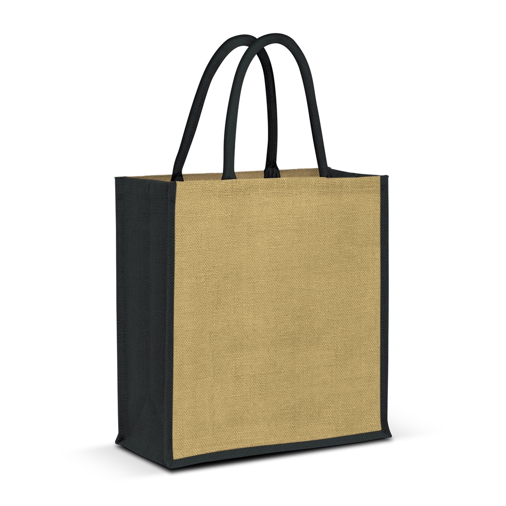 [107983] Lanza Jute Tote Bag - 108036 (Natural/Black)