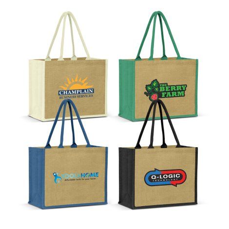 [107990] Torino Jute Tote Bag - 108038 (Natural/Black)