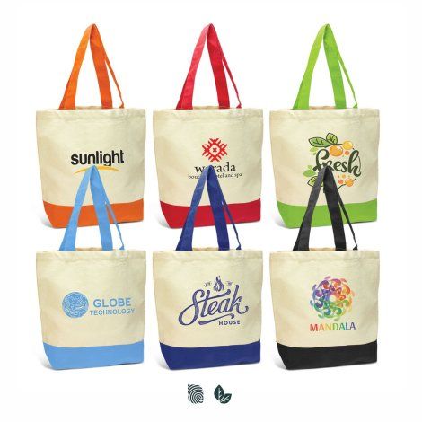 [116868] Sedona Canvas Tote Bag - 116873 (Black/Natural)