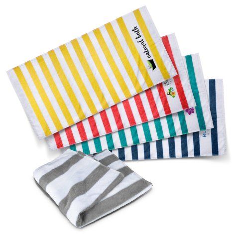 [120111] Esplanade Beach Towel - 120248 (White/Grey)