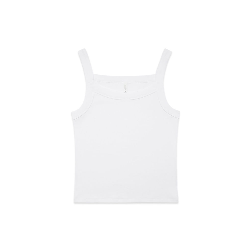 [4097-WHITE-F-XS] Wo's Organic Collegiate Tank - 4097 (XS, White)