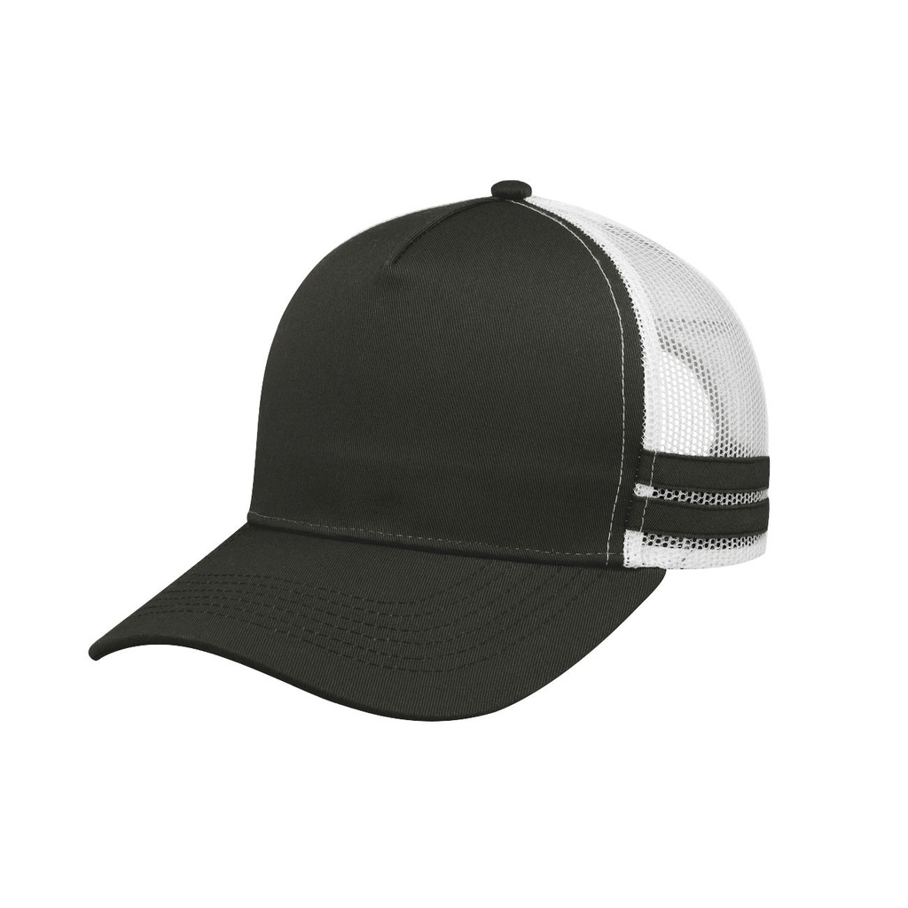 F24503 - F24503 Headwear24 Striped Trucker Cap
