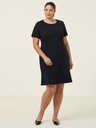 CAT67L - Ponte Knit Short Sleeve Dress