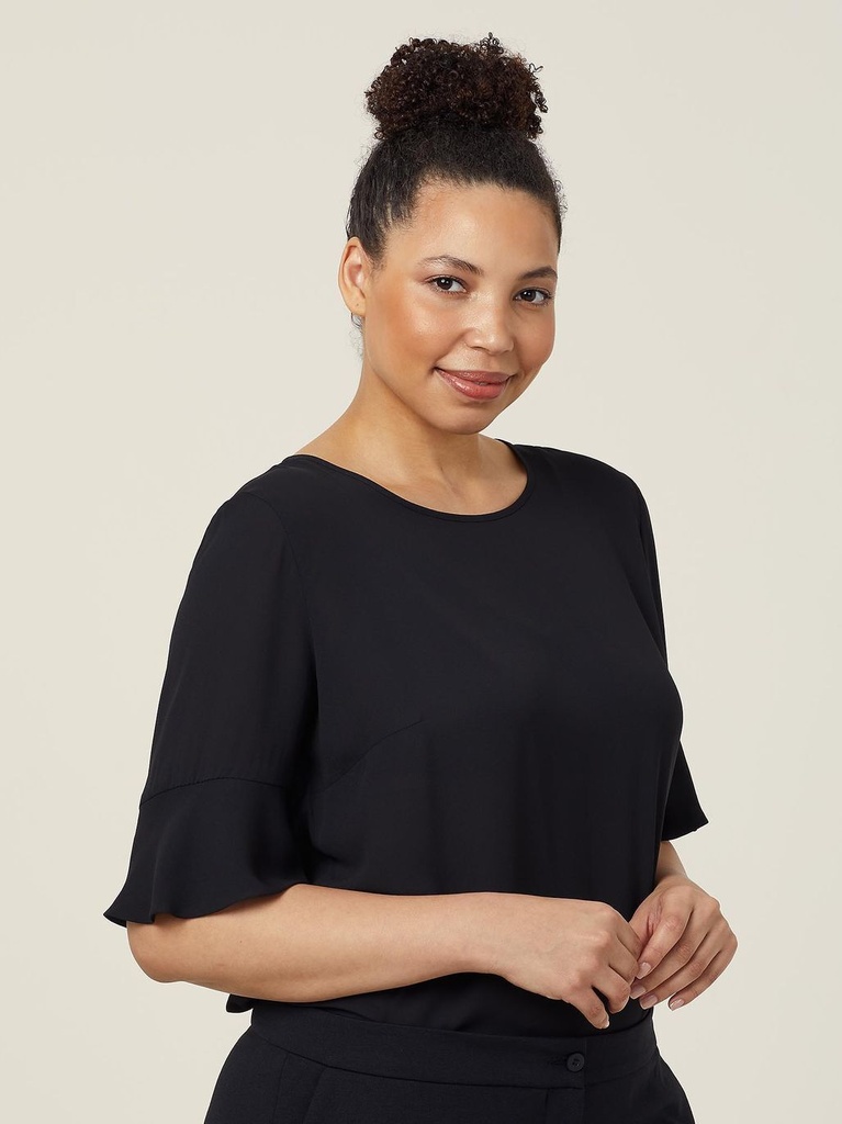 CATUK4 - Georgie Fluted Sleeve Top