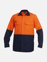 K54870 - Hi-Vis Two Tone Long Sleeve Drill Work Shirt