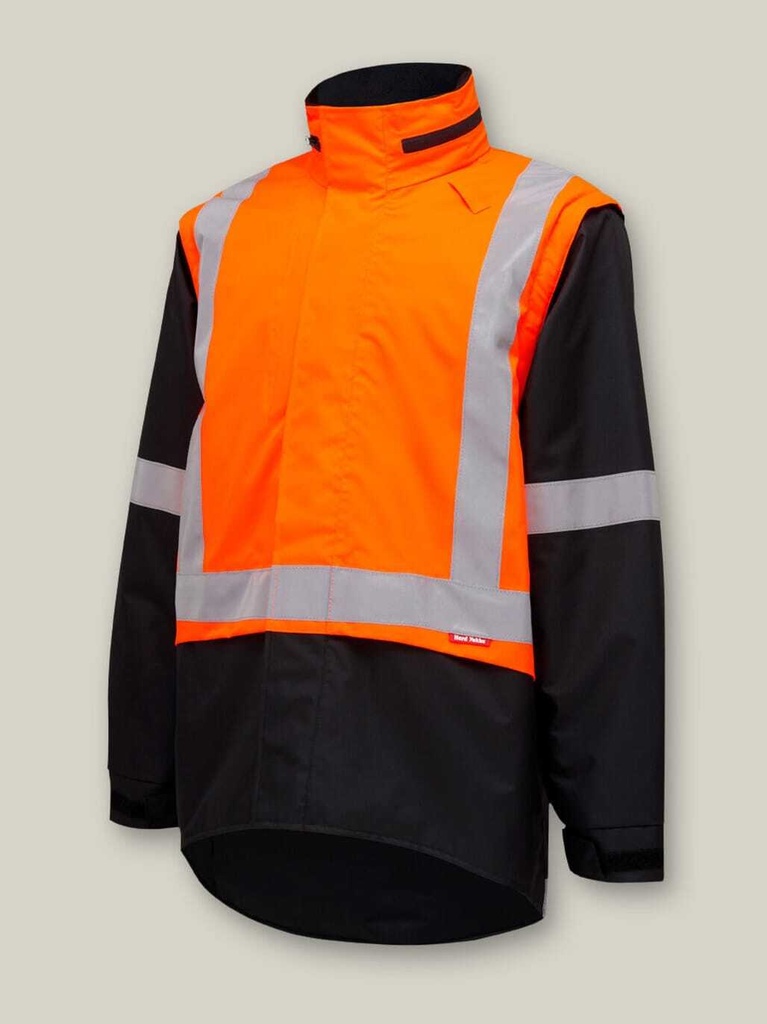 [9400083231796] N7JU05 - Jacket Day/Night Zip Off (S, BLACK/HI VIZ YELLOW)