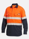 Y04550 - Shieldtec Hi-Vis Spliced Long Sleeve Shirt FR Tape