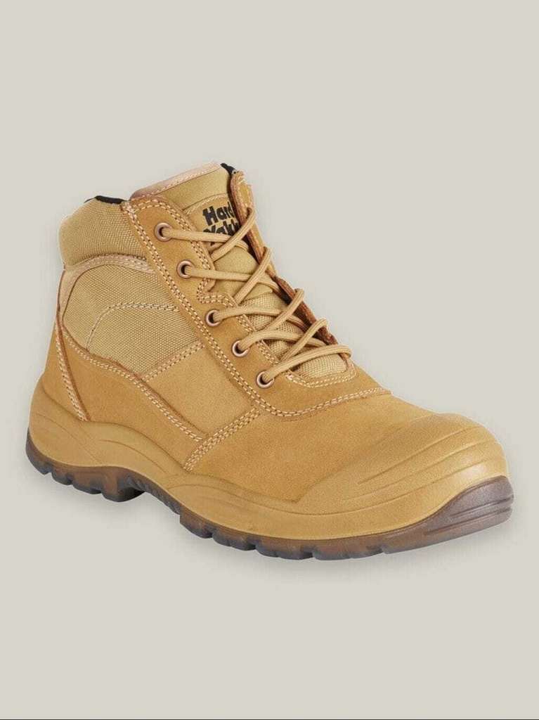 Y60120 - Utility Zip Sided Steel Toe Safety Boot - Wheat