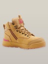 Y60240 - Women's 3056 Lace Up/Side Zip Sfty Boot - Wheat