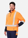 K55064 - SPLICED HI-VIS PO FLC P/O  NECK ZIP H-TAPED TTMC