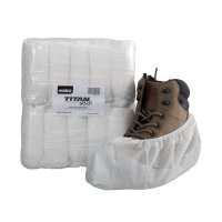TITAN SHOE COVERS, PP AND CPE WITH NON-SLIP COATING, WHITE A