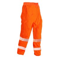 HI VIS PU.TROUSERS,FR, ORANGE-SIZE