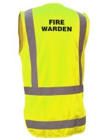 [AVEST306-YE-S] ESKO FIRE WARDEN SAFETY VEST - SIZE (S)