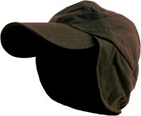 CAUTION OILSKIN CAP WITH FLAP-SIZE