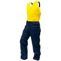 [820000-4] OVERALL ACTION BIB, 300GSM COTTON, YELLOW/NAVY, DO-SIZE (4)