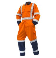 OVERALL LS, 200GSM RIPSTOP, ORANGE/NAVY TTMC-W-SIZE