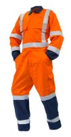OVERALL LS, 300GSM COTTON, ORANGE/NAVY TTMC-W , SI-SIZE
