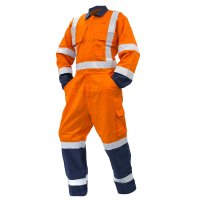 OVERALL LS,240GSM POLY/COTTON, ORANGE/NAVY TTMC-W-SIZE