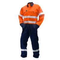 [850031-4] FR OVERALL, 240 GSM.88/12 11 CAL, ORAN/NAVY D/N AU-SIZE (4)