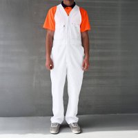 PAINTERS ZIP COTTON OVERALL, WHITE, SIX POCKETS PLUS SIDE EN