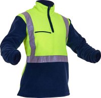 [PCF1012-FLYE/NA-XS] CAUTION D/N POLAR FLEECE 1/2 ZIP TUNIC - 380GM-SIZE (XS)
