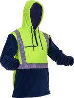 [PCF1017-FLYE/NA-XS] CAUTION D/N POLAR FLEECE 1/2 ZIP HOODIE - 380GM-SIZE (XS)
