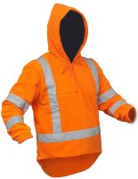 [PCF1019-FLOR-XS] CAUTION TTMC-W17 X-BACK POLAR FLEECE 1/2 ZIP HOODI-SIZE (XS)