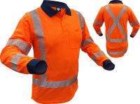 CAUTION TTMC-W17 L/S POLYESTER MESH POLO - X-BACK-SIZE