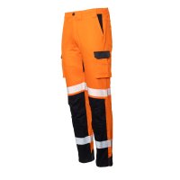 220GSM LIGHT CARGO TROUSERS, RIPSTOP ORANGE/BLACK-SIZE