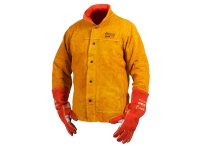 [EFJ-M] FUSION CHROME LEATHER WELDERS JACKET, TRIPLE FRONT FLAP, KEV (M)