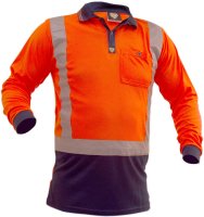 CAUTION D/N L/S MICRO FIBRE POLO-SIZE
