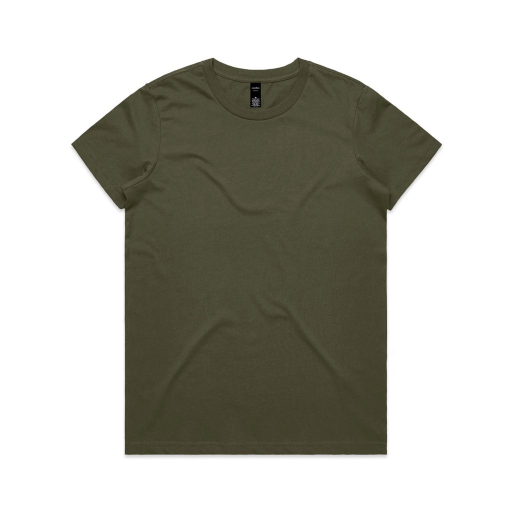 [4001-ARMY-F-XS] Wo's Maple Tee - 4001 (XS, Army)