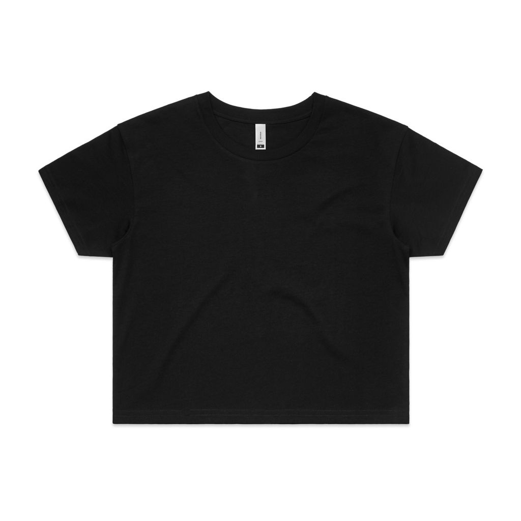 [4062-BLACK-F-XS] Wo's Crop Tee - 4062 (XS, Black)