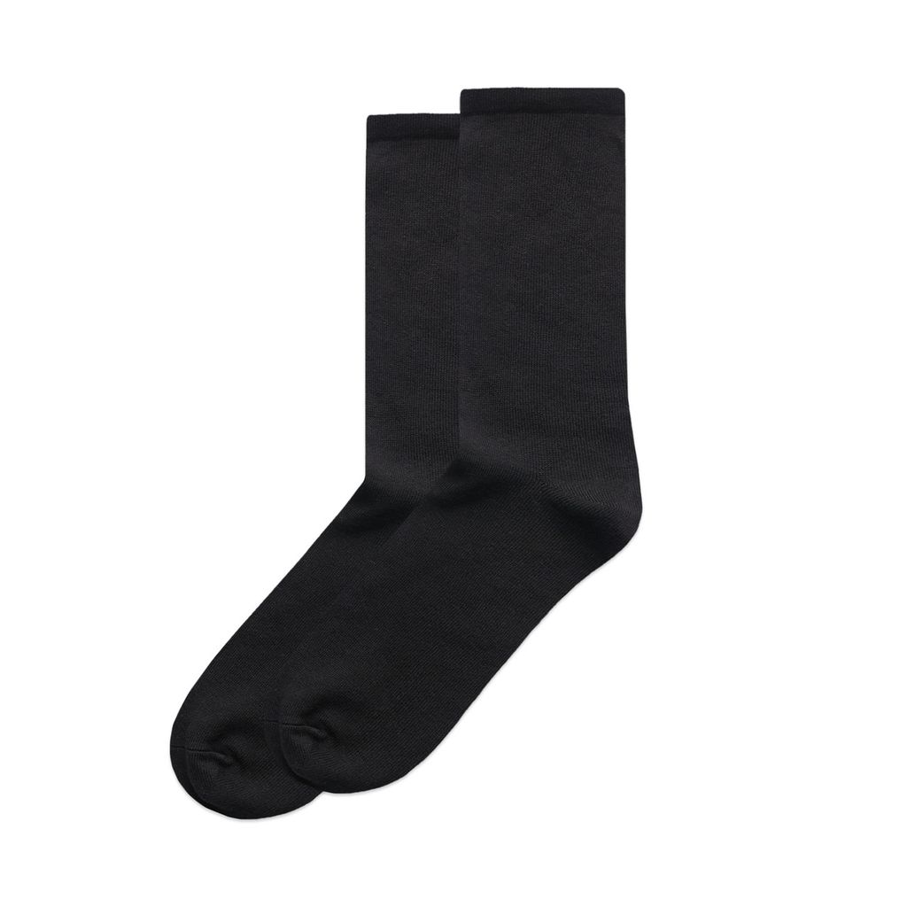 [1213-BLACK-4-8] Business Socks (2 Pairs) - 1213 (4-8 US, Black)