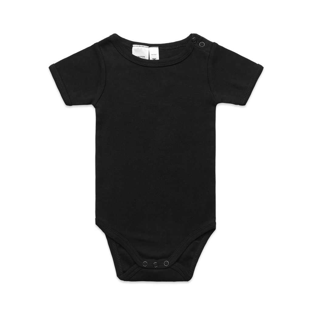 [3003-BLACK-P0-3] Organic Infant Mini-Me One-Piece - 3003 (0-3M, Black)