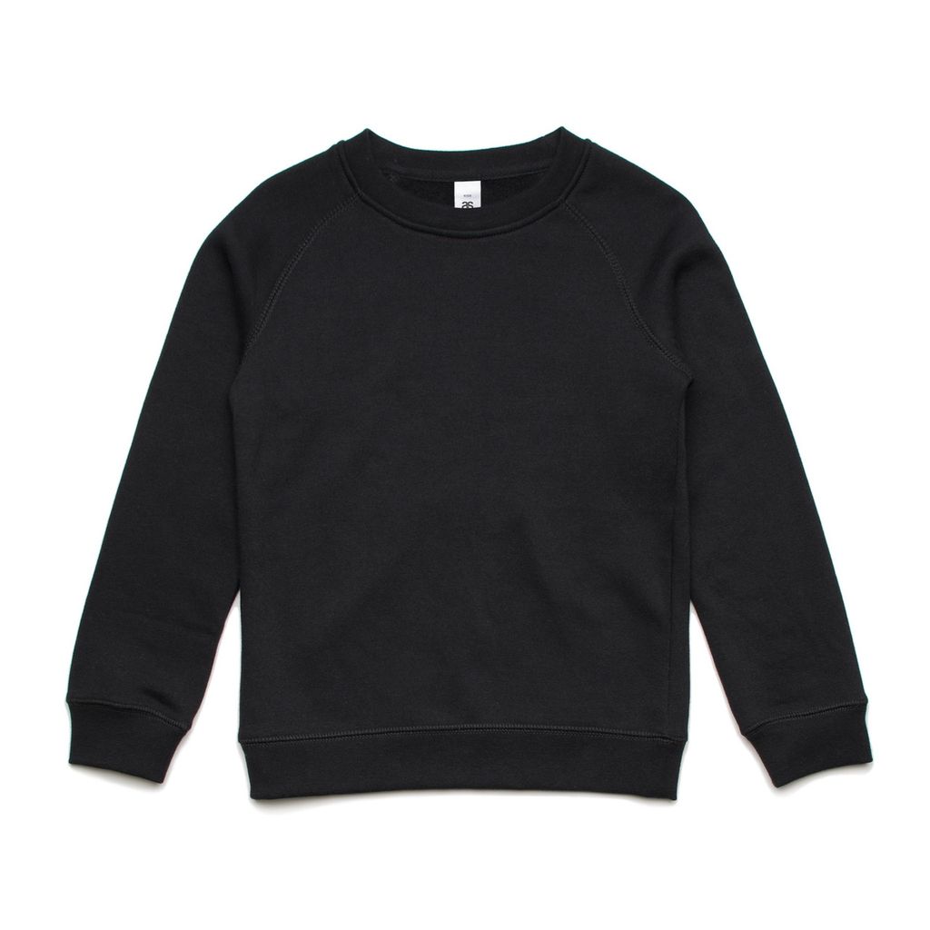 [3030-BLACK-S-2K] Kids Supply Crew - 3030 (2, Black)