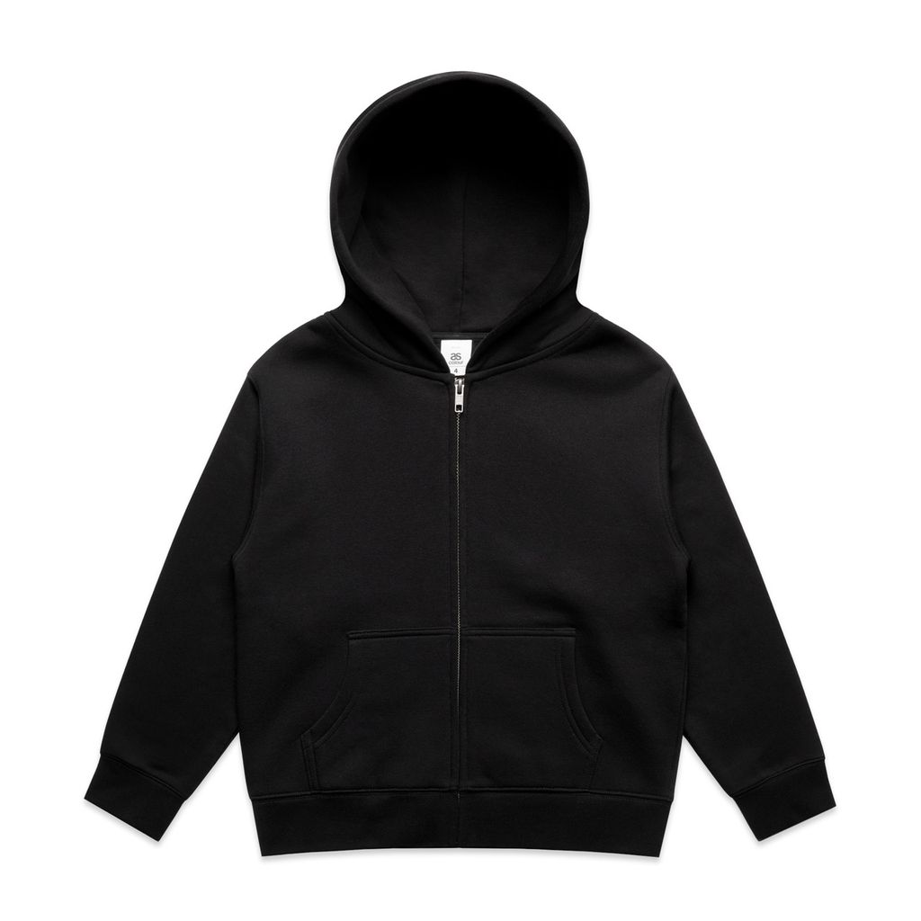[3038-BLACK-S-2K] Kids Relax Zip Hood - 3038 (2)
