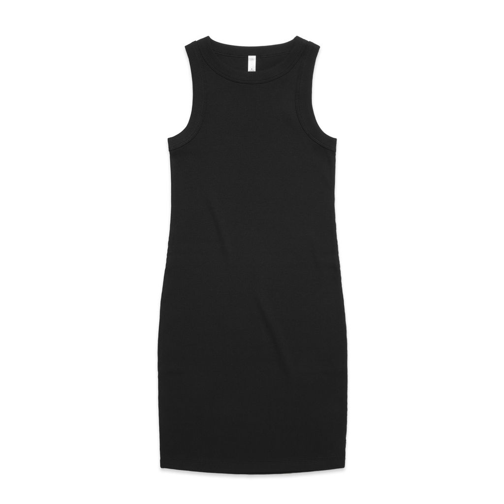 [4066G-BLACK-F-XS] Wo's Organic Rib Dress - 4066G (XS)