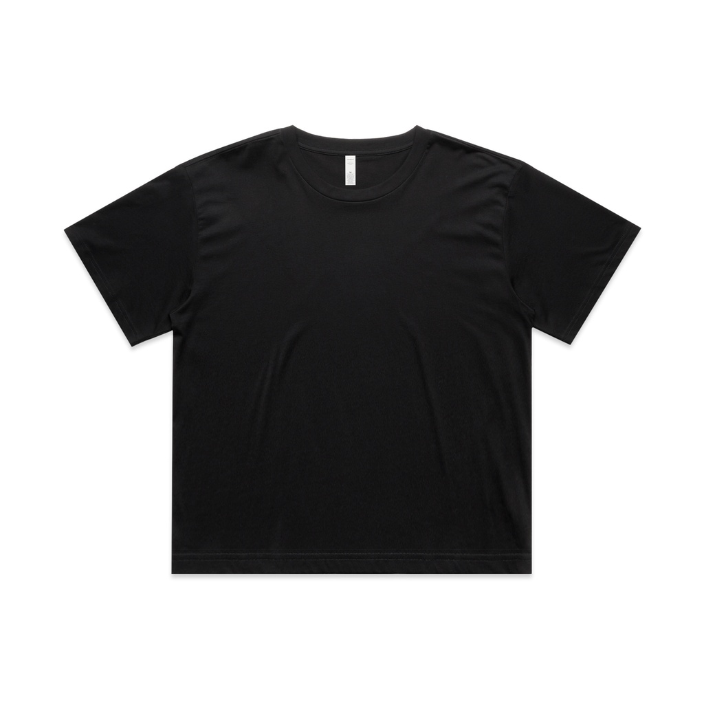 [4093-BLACK-F-XS] Wo's Martina Crop Tee - 4093 (XS, Black)