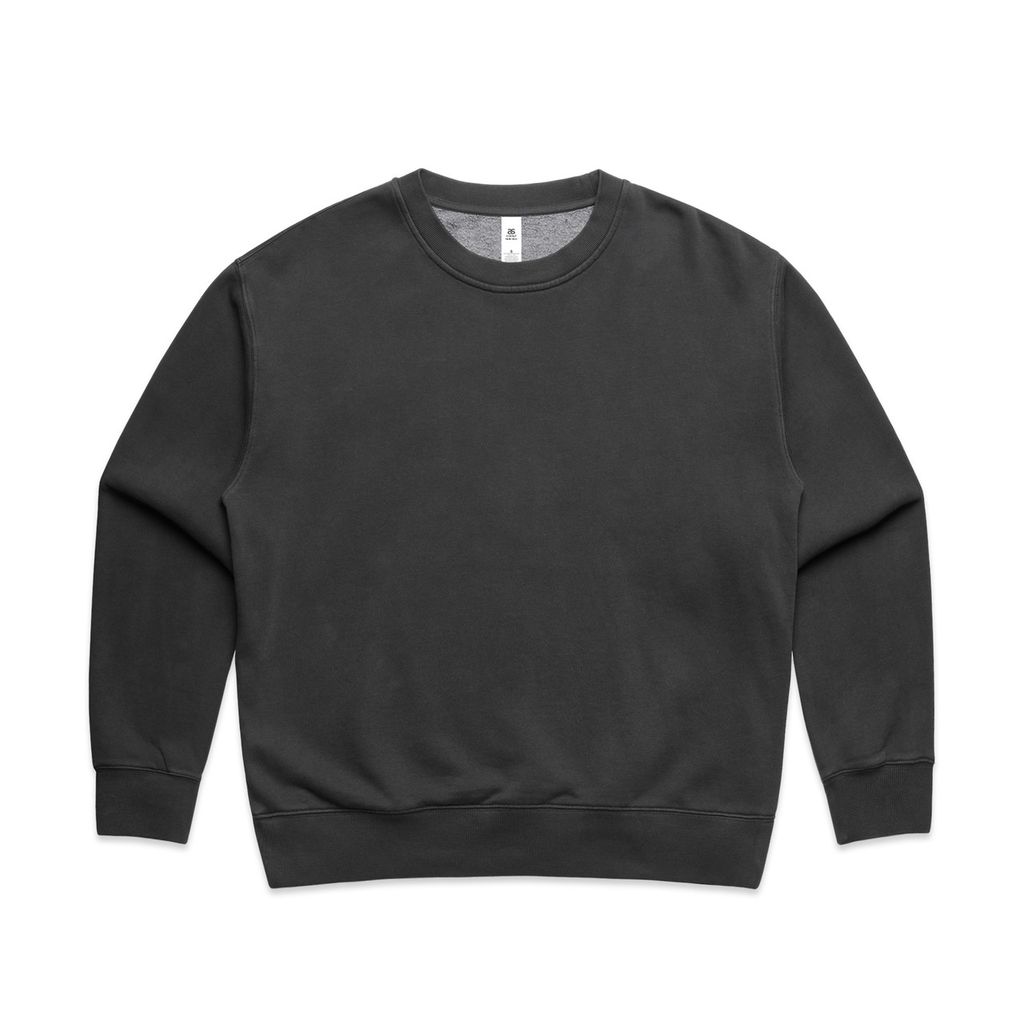 [4165-F_BLK-F-XS] Wo's Relax Faded Crew - 4165 (XS, Faded Black)