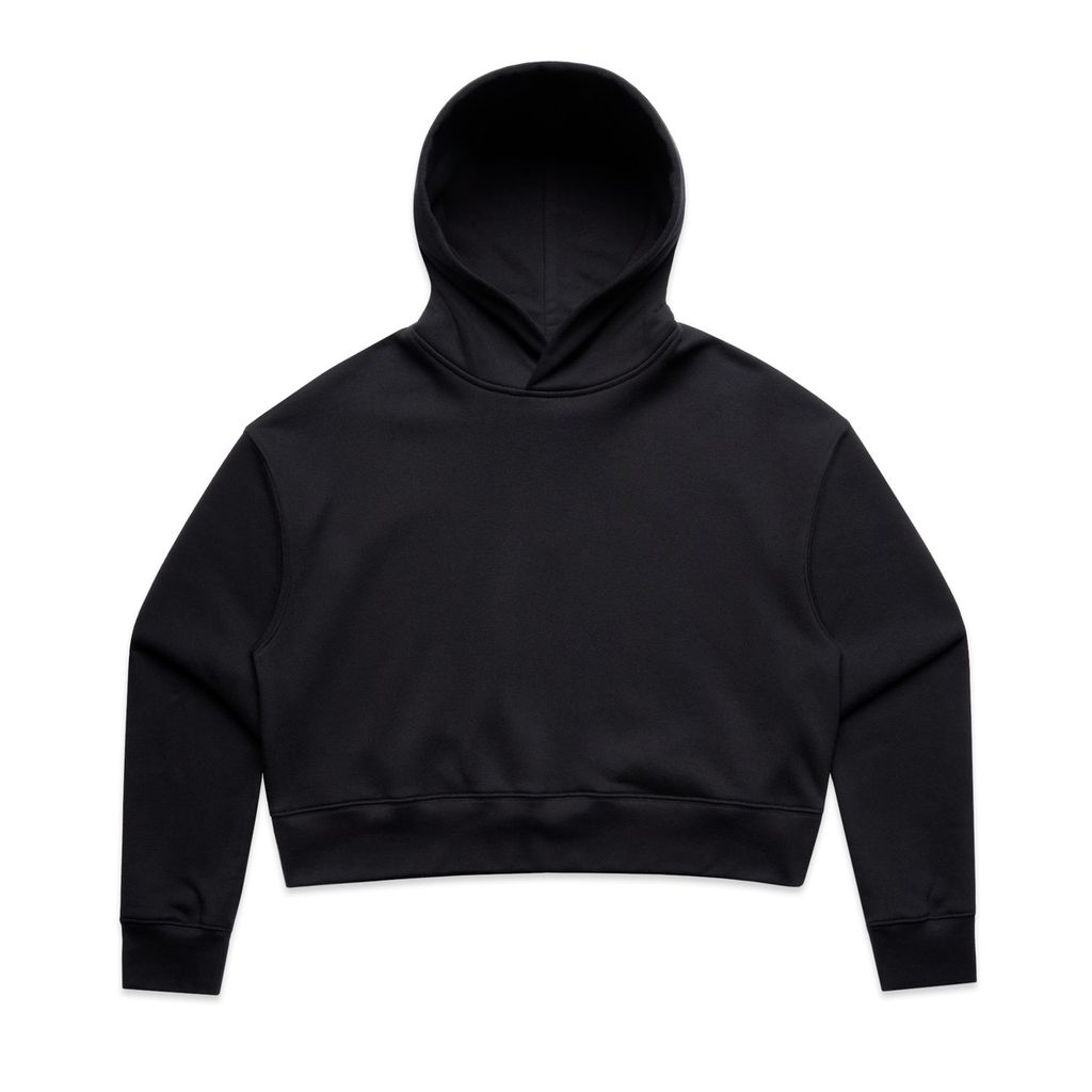[4168-BLACK-F-XS] Wo's Relax Crop Hood - 4168 (XS, Black)