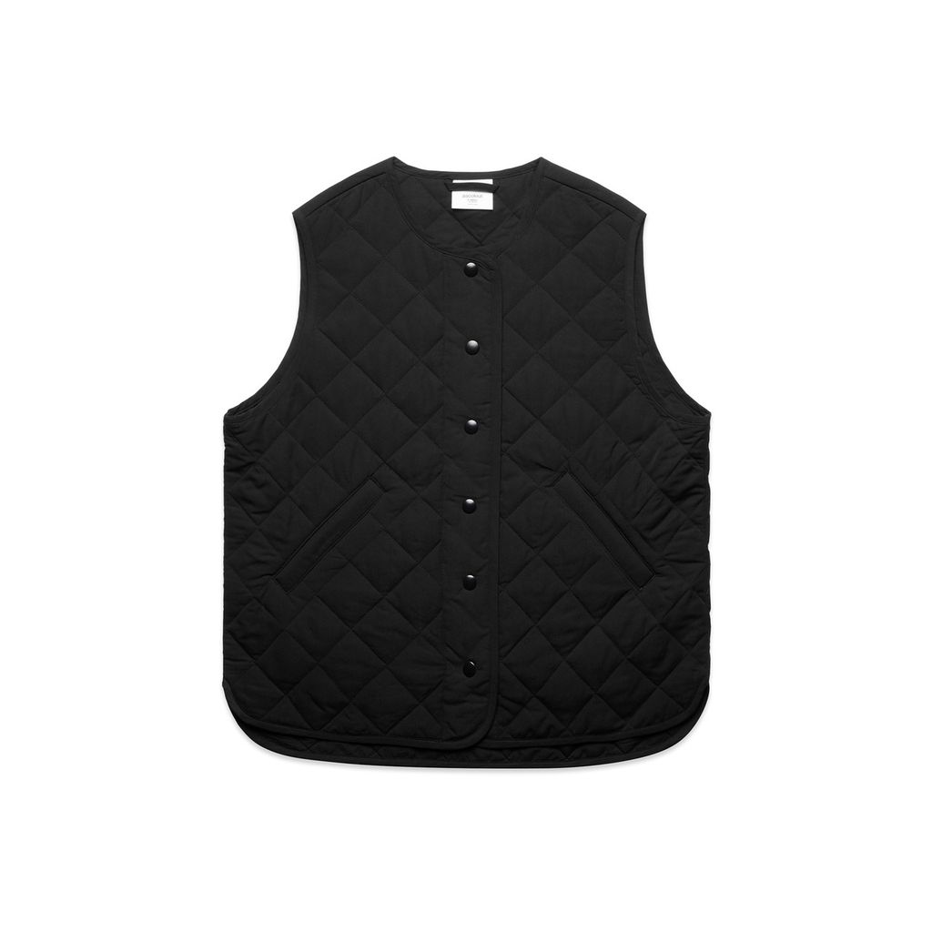 [4431-BLACK-F-XS] Wo's Quilted Vest - 4431 (XS)