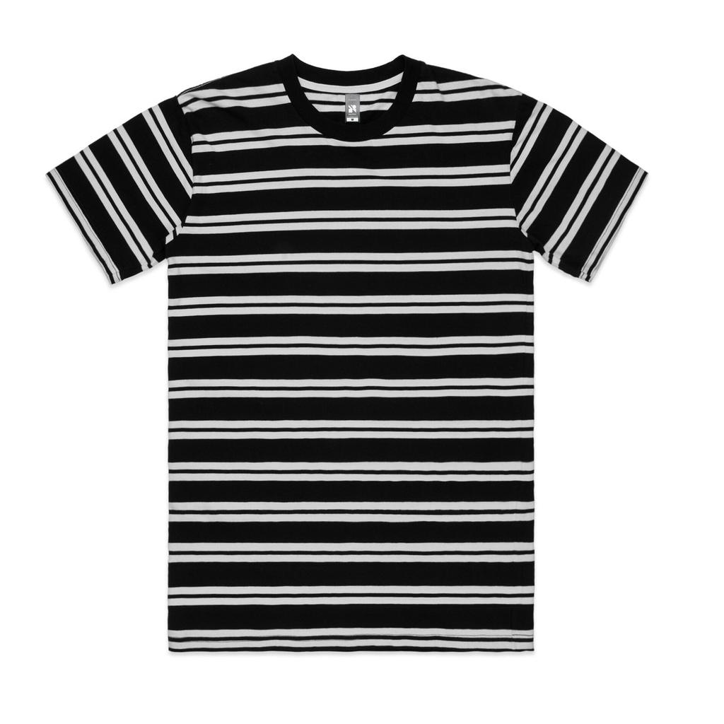 [5044-BL/WH-F-XS] Classic Stripe Tee - 5044 (XS, Black/White)