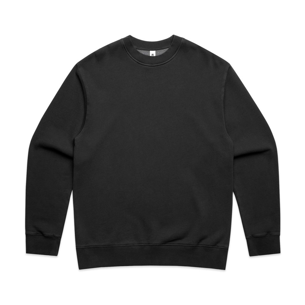[5165-F_BLK-F-XS] Relax Faded Crew - 5165 (XS, Faded Black)