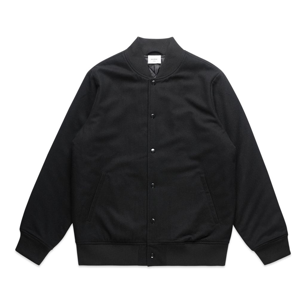 [5512-BLACK-G-S] Felt Bomber Jacket - 5512 (S)