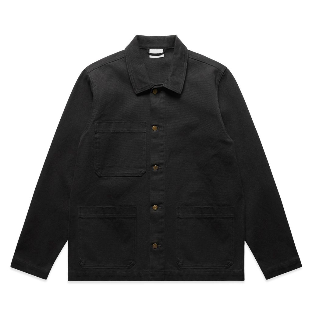 [5524-BLACK-F-XS] Canvas Chore Jacket - 5524 (XS)